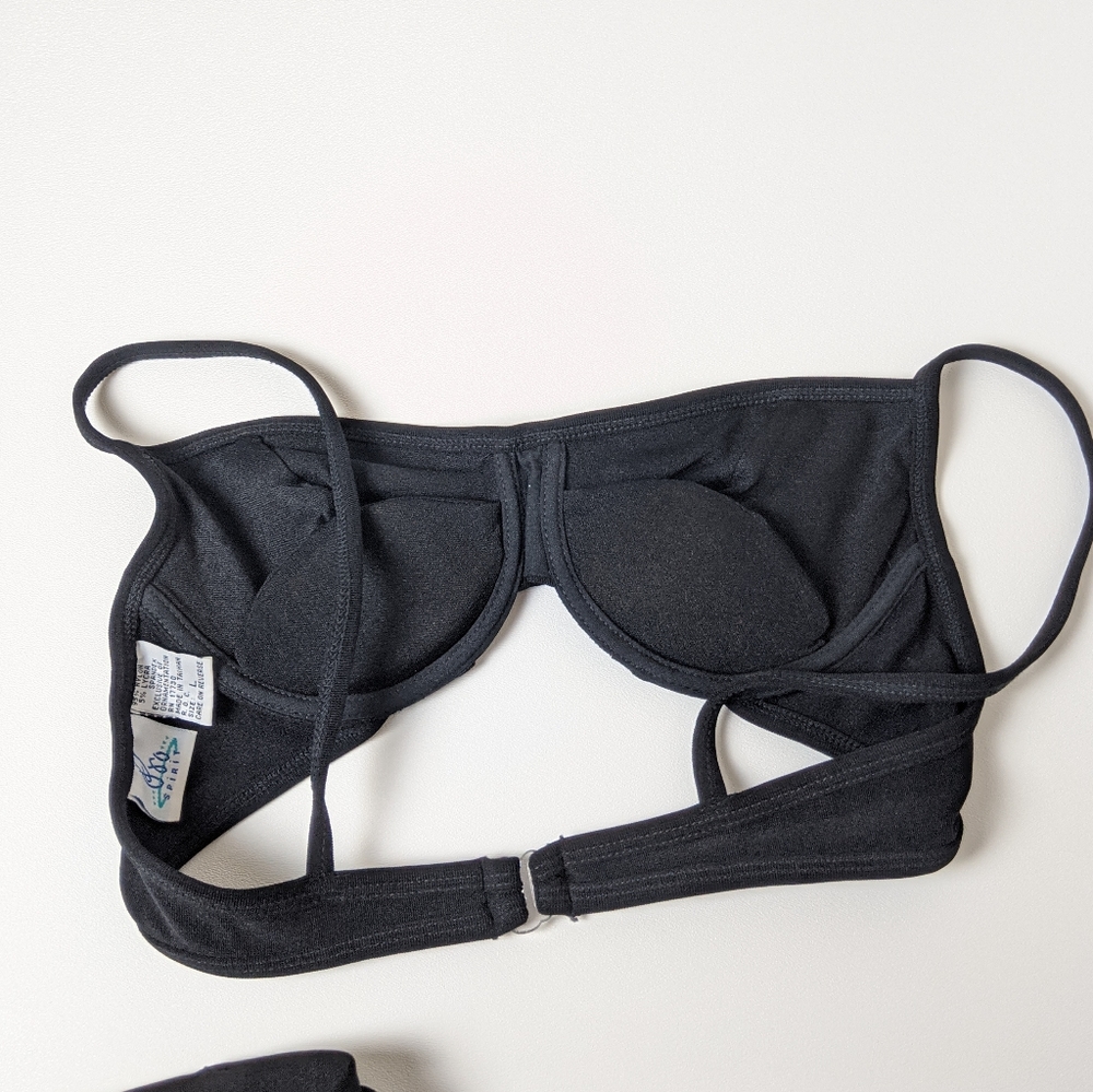 Pro Spirit vintage 80's black bikini size large - Picture 2 of 5